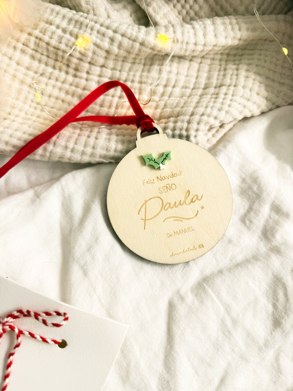 BOLA NAVIDAD SEÑO/PROFE - Ohana Details