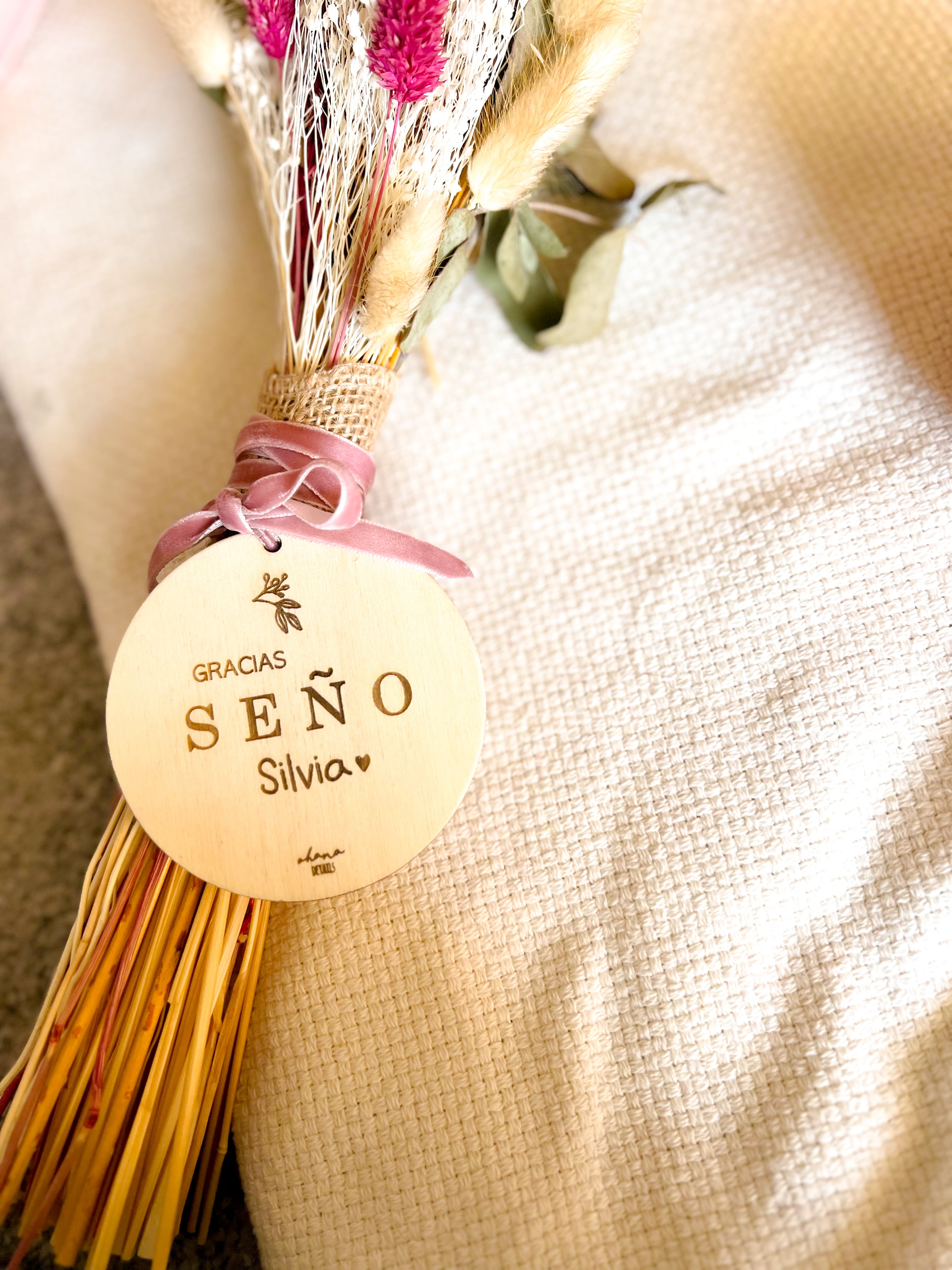 RAMO FLORES CON PLACA PROFE