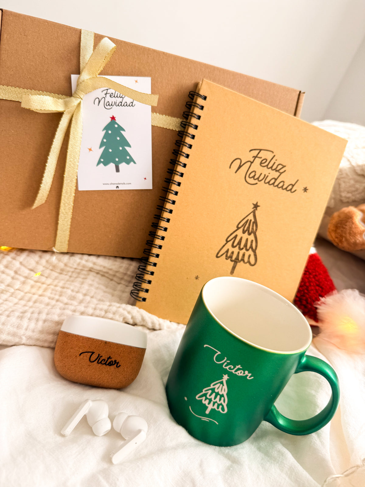 TAZA NAVIDAD VERDE BOTELLA PERSONALIZADA - Ohana Details