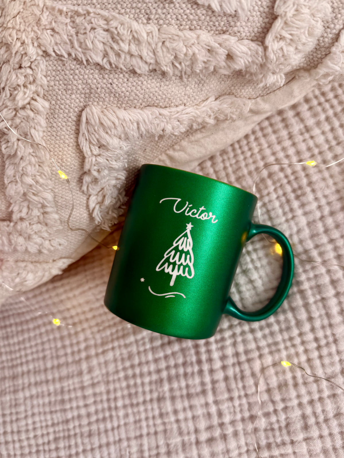 TAZA NAVIDAD VERDE BOTELLA PERSONALIZADA - Ohana Details