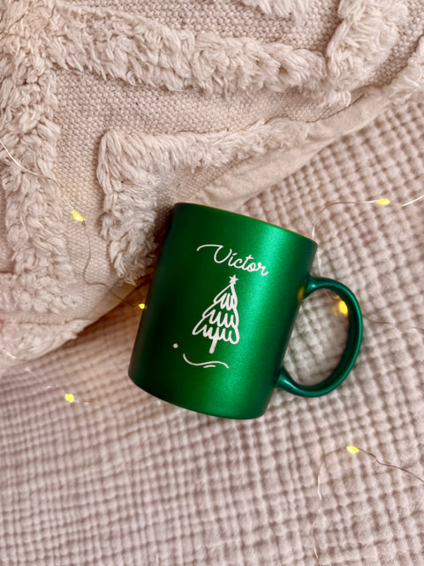 TAZA NAVIDAD VERDE BOTELLA PERSONALIZADA - Ohana Details