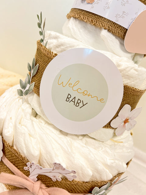TARTA PAÑALES GRANDE BOHO