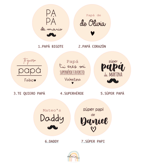 Guía de diseños de llaveros de papá
