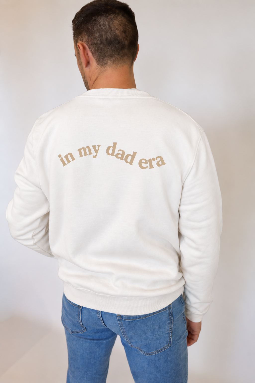Sudadera Ondas blanca con frase en la espalda