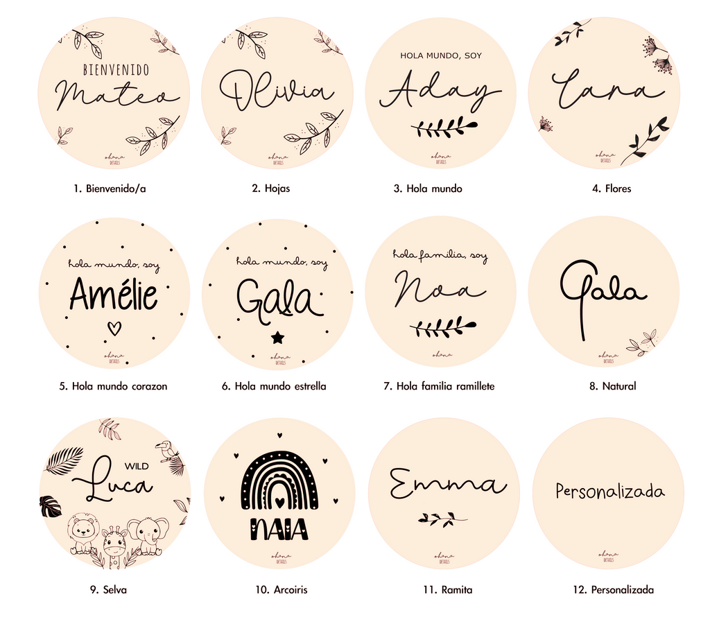 PLACAS CUMPLE MES GRABADO