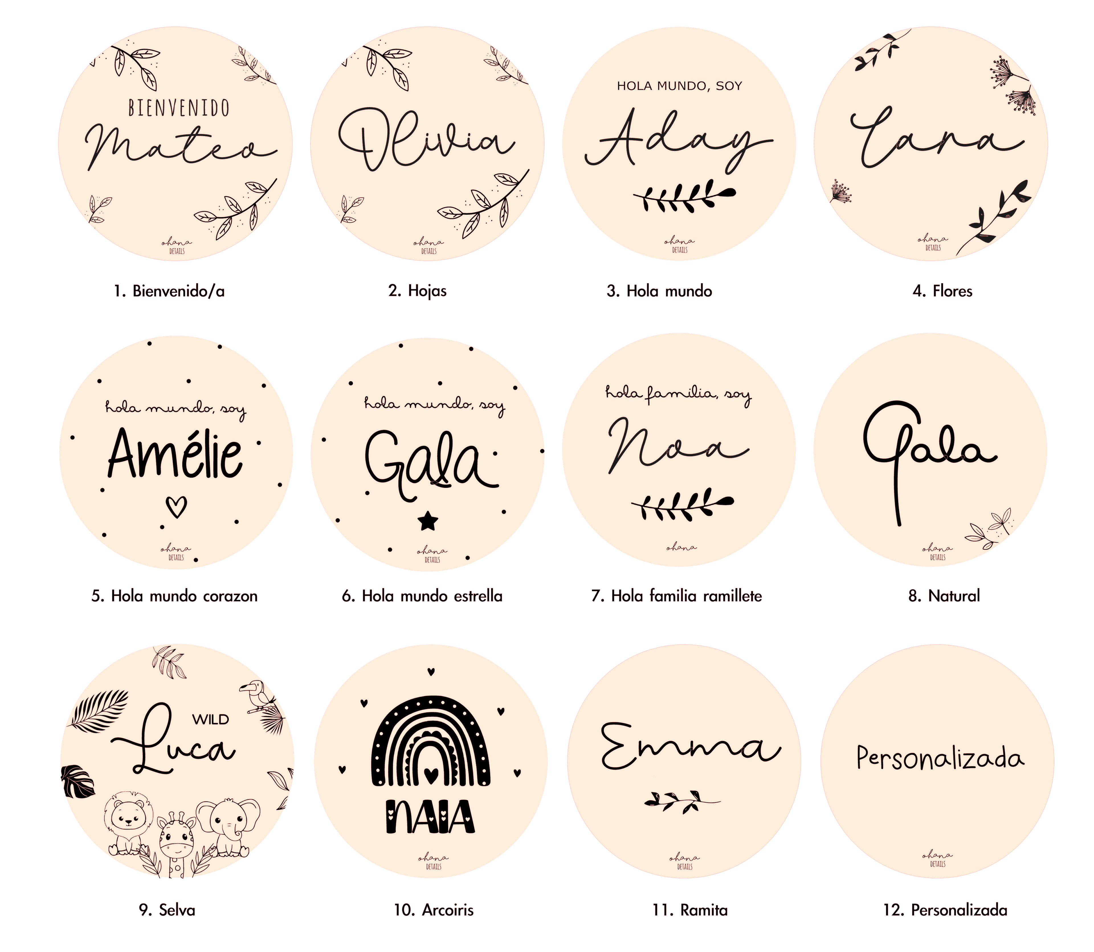 PLACAS CUMPLE MES LETRAS