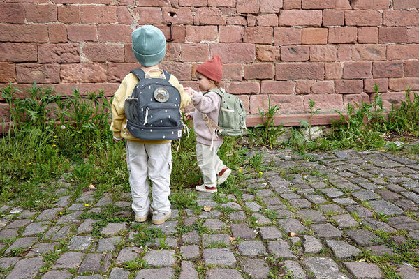 MOCHILA INFANTIL AZUL TOPITOS - Ohana Details