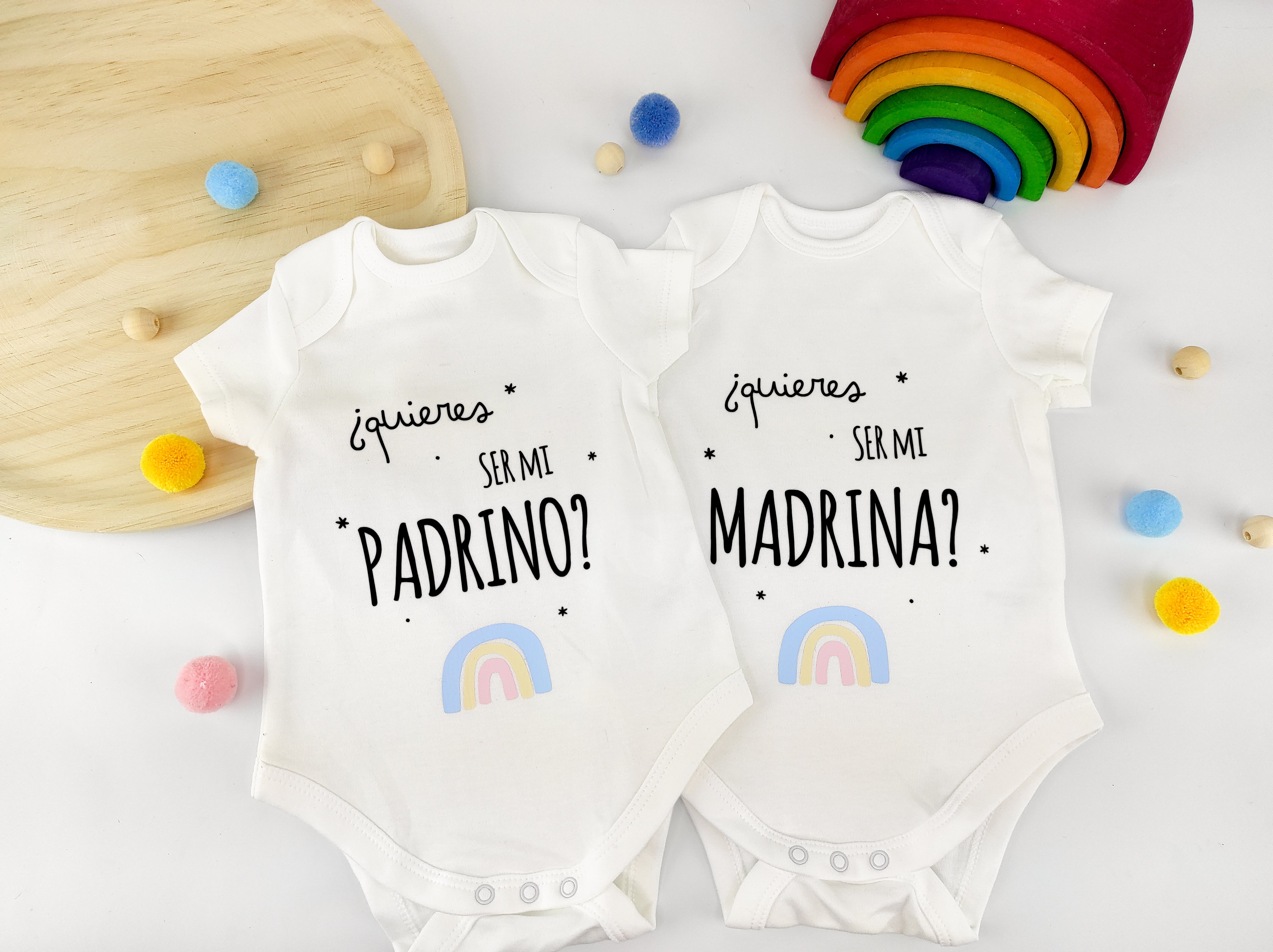 Body Neonato Personalizzato Madrina E Padrino - Idea Regalo Battesimo - Foto 8