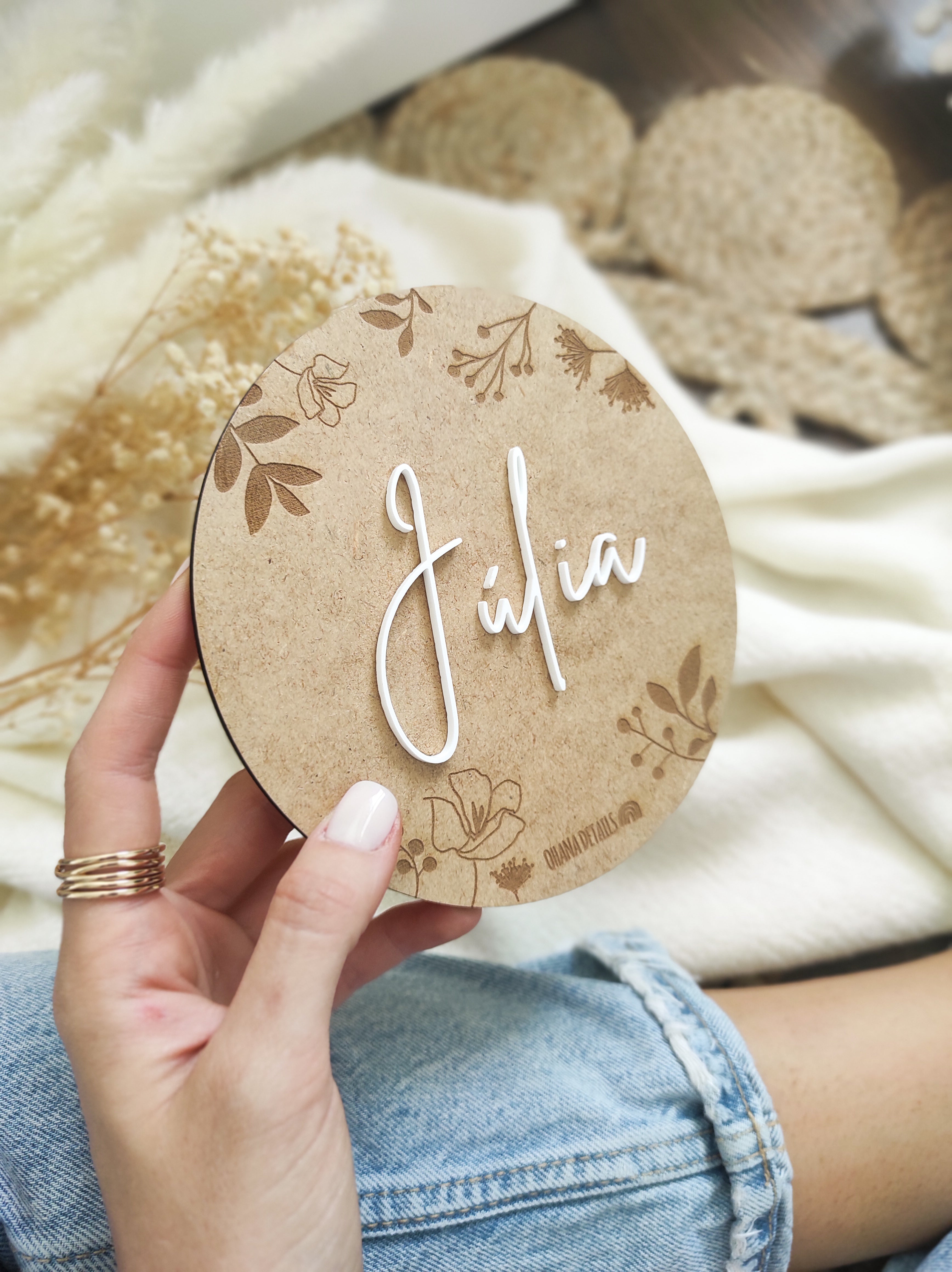 PLACA NOMBRE RELIEVE