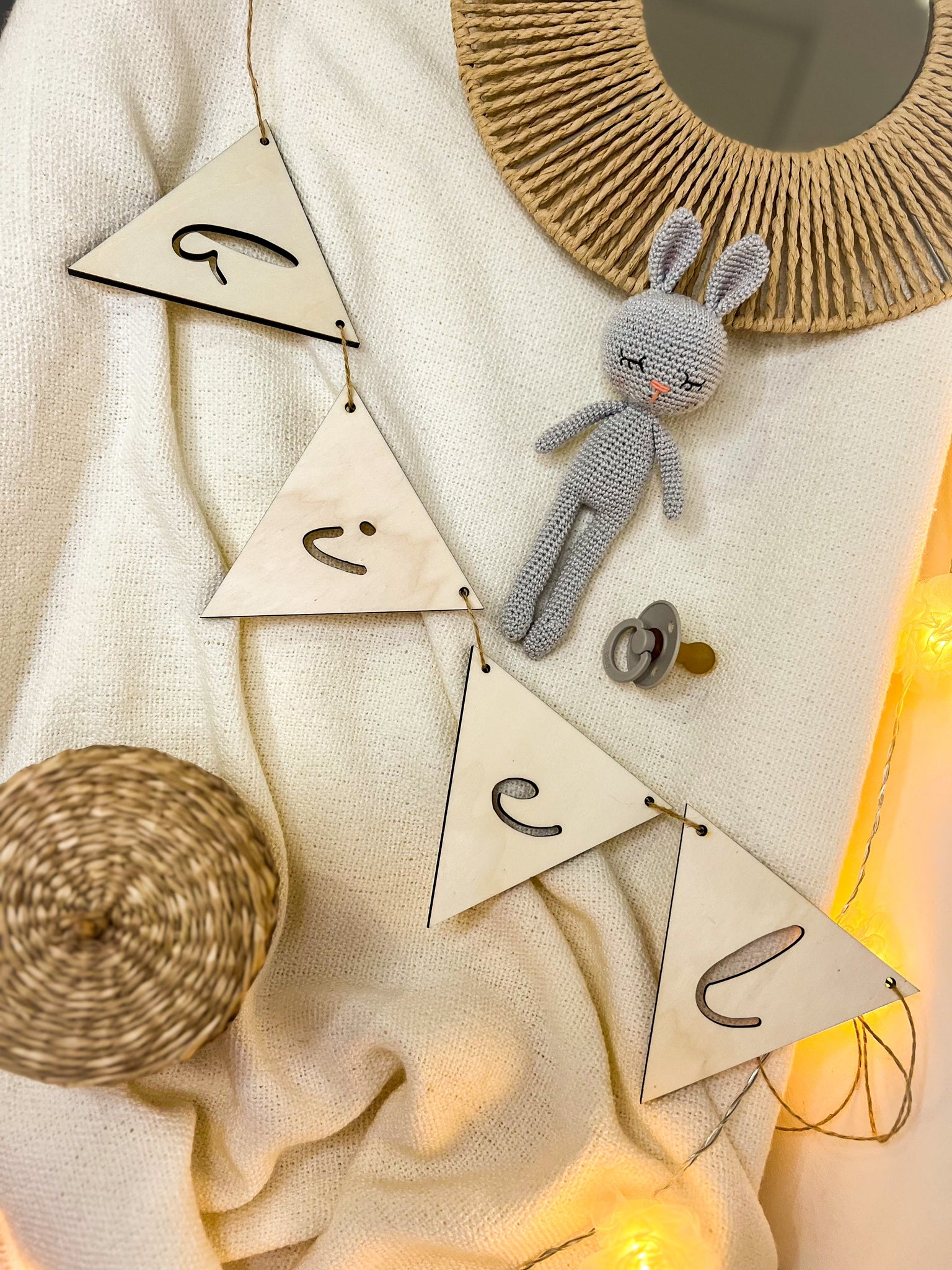 GUIRNALDA PERSONALIZADA MADERA