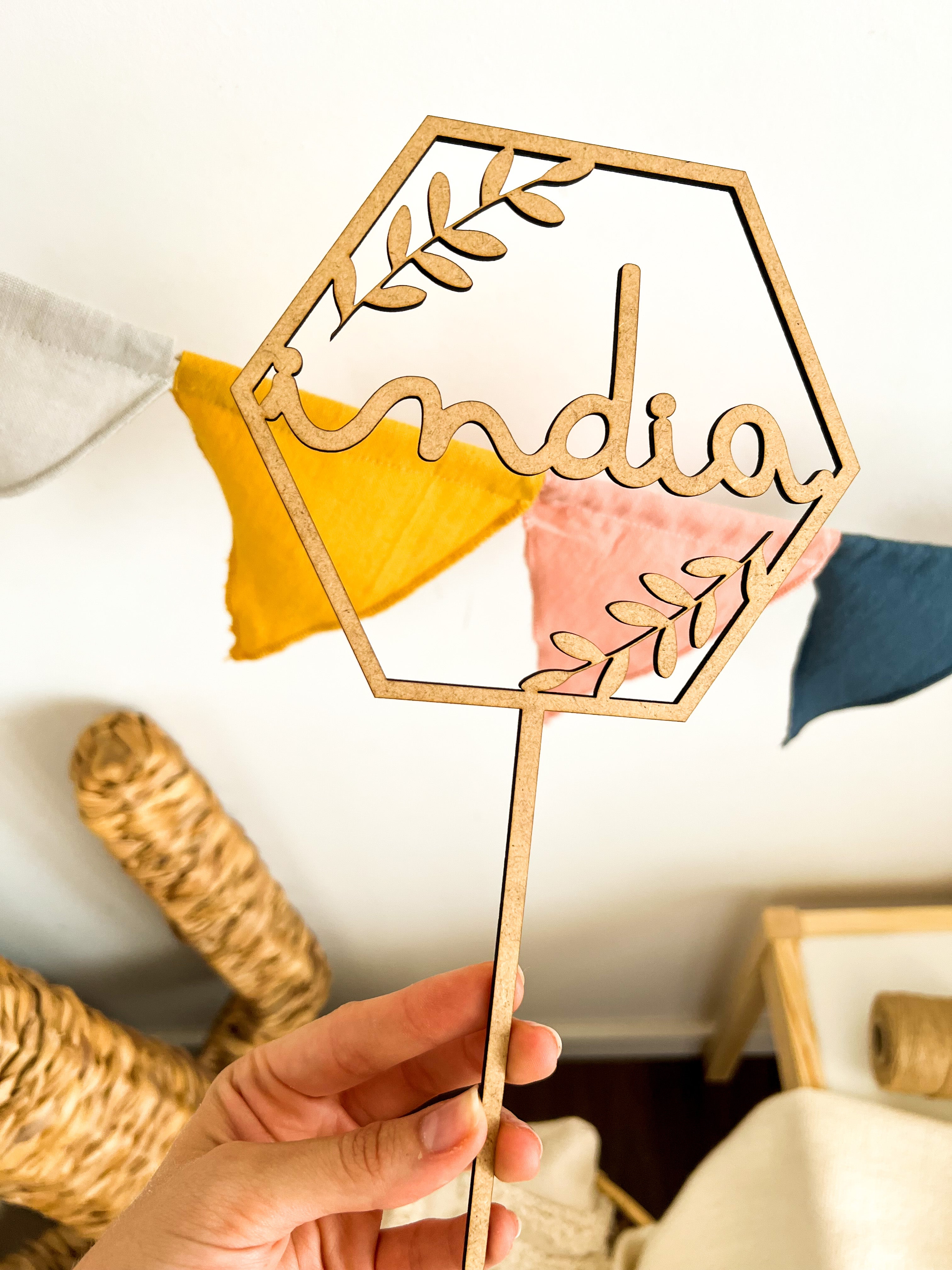 TOPPER MADERA HEXAGONAL