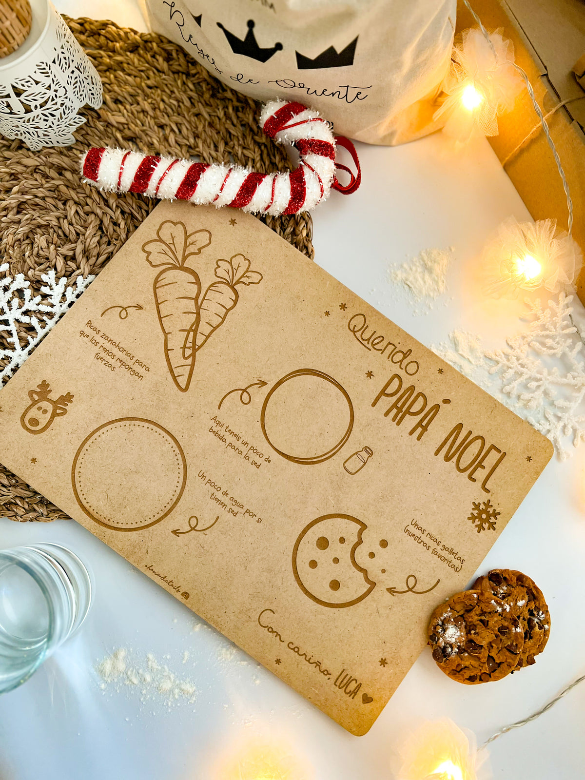 BANDEJA PAPÁ NOEL PERSONALIZADA
